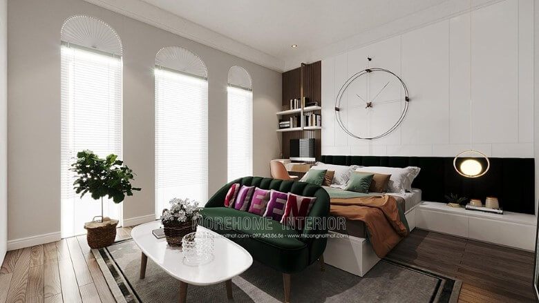 Morehome tư vấn thiết kế nội thất phòng ngủ 15m2, 20m2 đẹp cho chung cư, nhà phố, biệt thự phong cách hiện đại