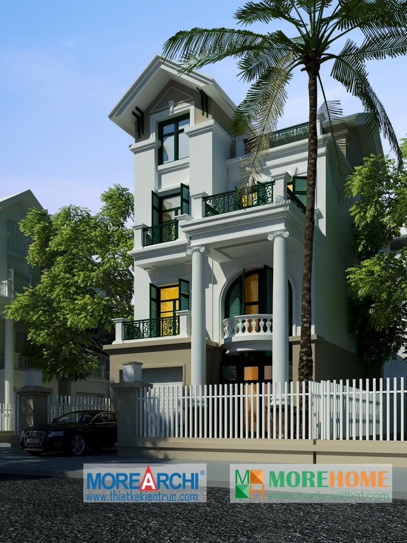 Morehome có nhiều kinh nghiệm thiết kế kiến trúc cho nhà biệt thự tại Hà Nội. Khách hàng có nhu cầu thuê thiết kế kiến trúc nhà ở tại Hà Nội, vui lòng liên hệ Morehome để được tư vấn và báo giá
